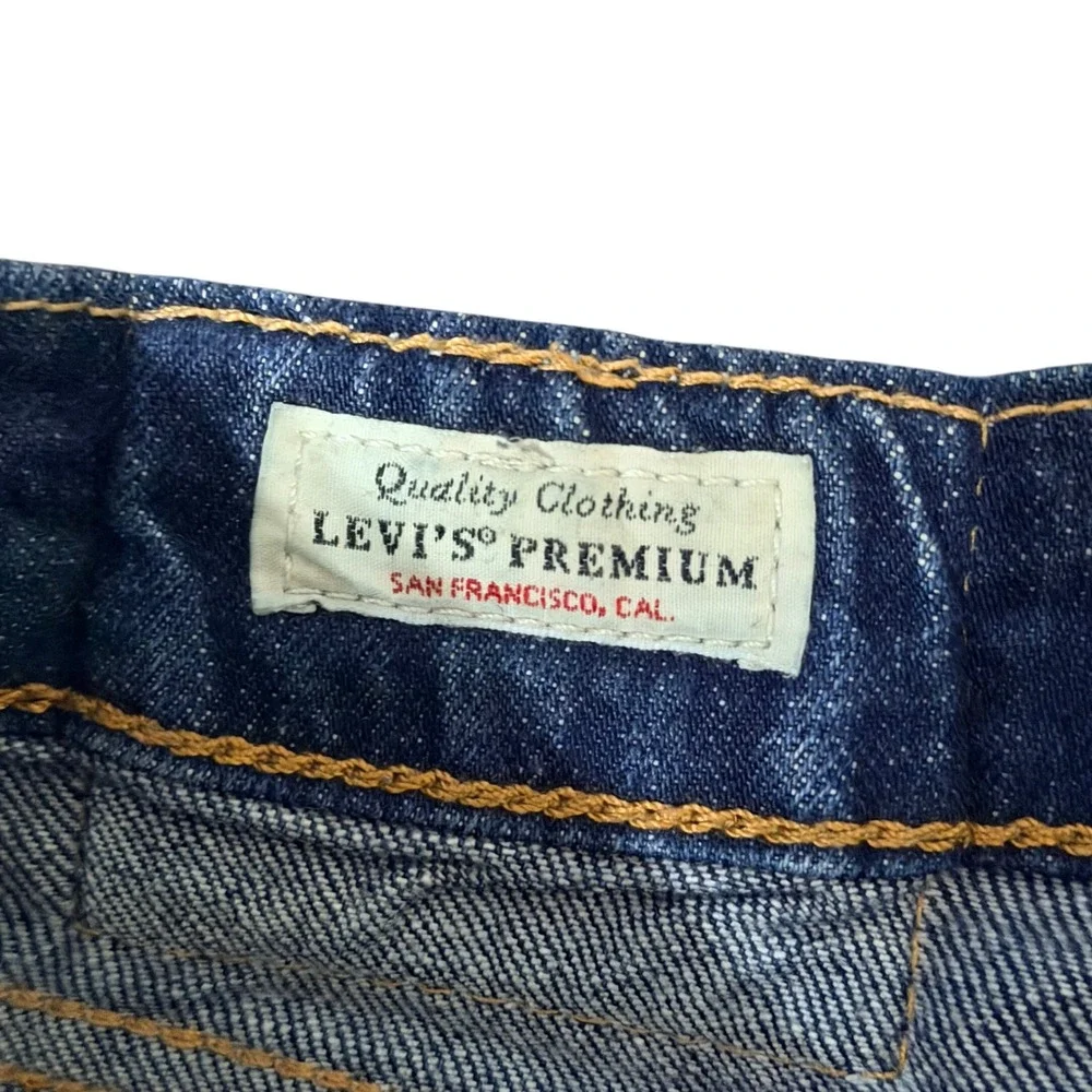 Levis Premium 502‎ Reg Taper Jeans Mens 30x30 Dark Wash Indigo Big E 29507-0020